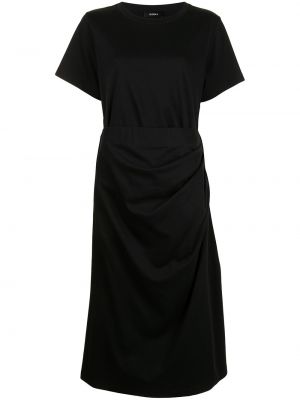 Kokvilnas kleita ar drapējumu Goen.j melns
