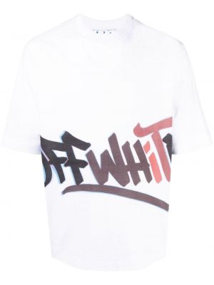 Trykt t-skjorte Off-white hvit