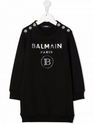 Rund hals dress for jenter Balmain Kids svart