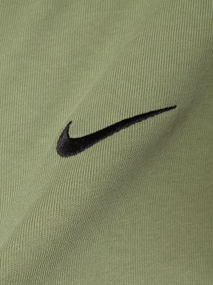 Bluza z kapturem bawełniana oversize Nike brązowa