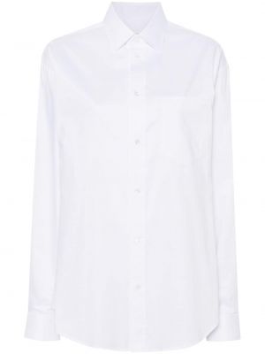 Βαμβακερό πουκάμισο με κέντημα Darkpark λευκό