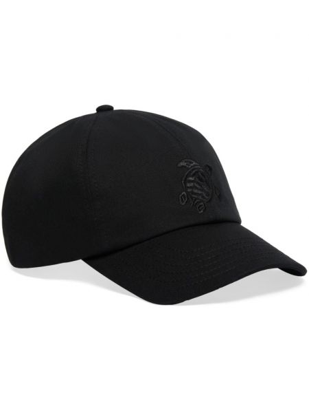 Medvilninis siuvinėtas kepurė su snapeliu Vilebrequin juoda