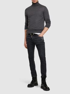 Bavlnené džínsy Dsquared2 čierna