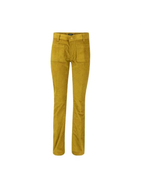 Spodnie sztruksowe Dondup żółte