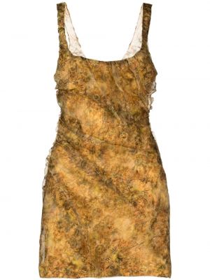 Hedvábné šaty Collina Strada hnědé