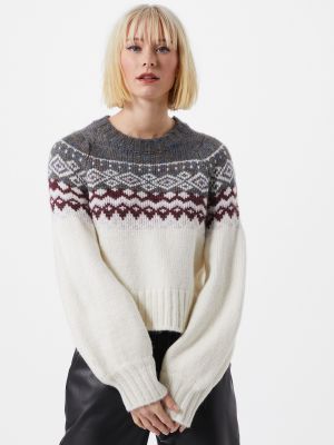 Меланжов пуловер Gina Tricot