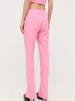 Jednobarevné kalhoty Morgan růžové