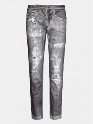 Priliehavé džínsy s rovným strihom Versace Jeans Couture čierna