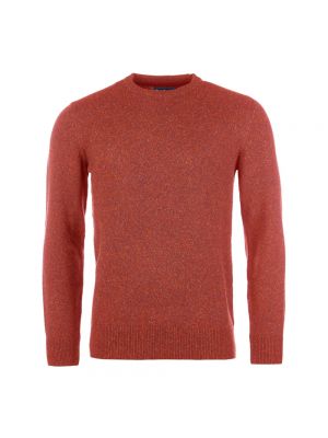 Dzianinowy sweter Barbour czerwony