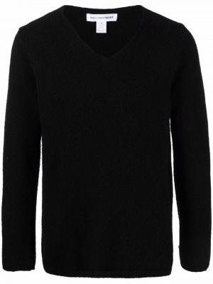 Camisa con escote v de tela jersey Comme Des Garçons Shirt negro