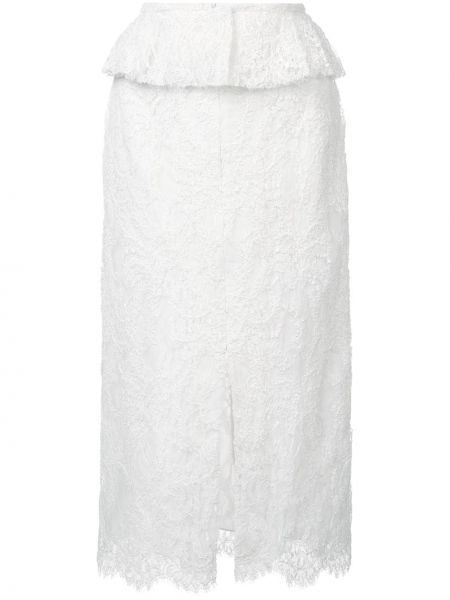 Květinové pouzdrová sukně Brock Collection - bílá