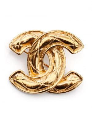 Ватирана брошка Chanel Pre-owned златисто