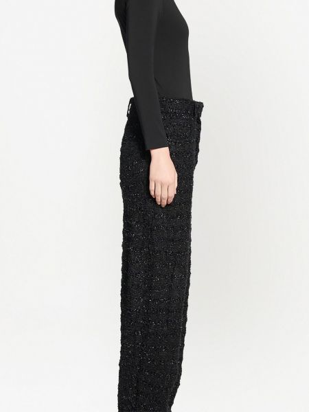 Pantaloni di lana baggy Balenciaga nero