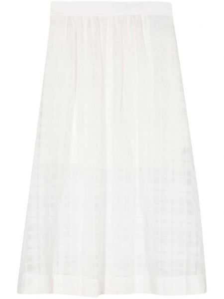 Plisirana midi suknja A.p.c. bijela