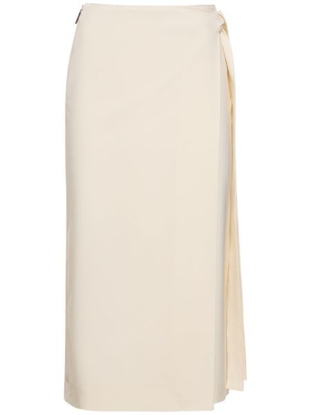Falda midi de lana Msgm blanco
