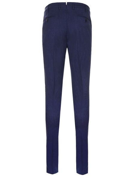 Шерстяные классические брюки Loro Piana синие