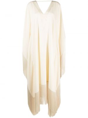 Μάξι φόρεμα με κρόσσια Taller Marmo λευκό