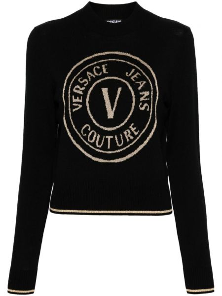 Trøje striktrøje Versace Jeans Couture sort