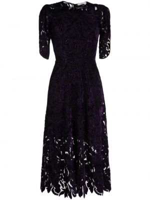 Zamatové šaty Erdem fialová