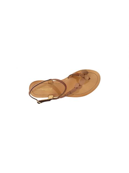 Sandalias de cuero Les Tropeziennes marrón