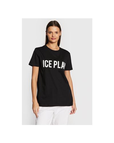 Ice Play Tricou 22I U2M0 F021 P400 9000 Negru Relaxed Fit