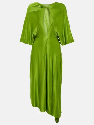 Midi haljina Victoria Beckham zelena
