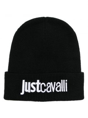 Haftowana czapka wełniana Just Cavalli