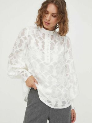 Памучна блуза с апликация Bruuns Bazaar бежово