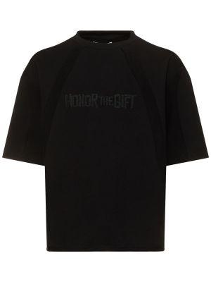 Camiseta de algodón Honor The Gift negro