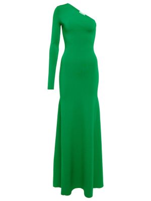 Vestido largo de punto Victoria Beckham verde