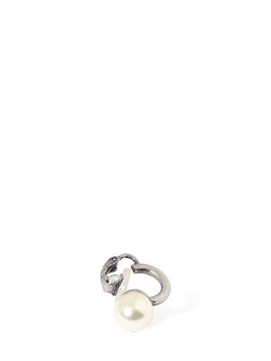 Náušnice s perlami Saint Laurent stříbrné