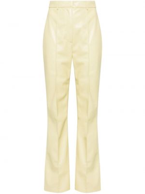 Pantalon en cuir Nanushka jaune