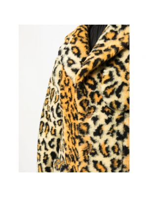 Abrigo de pelo de cuero leopardo de cuero sintético Vivienne Westwood