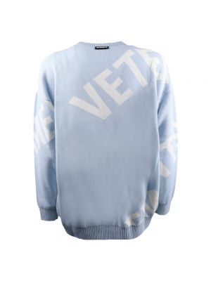 Jersey de lana de lana merino de tela jersey Vetements azul