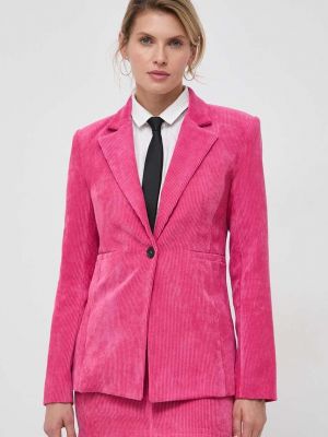 Kordbársony kabát Patrizia Pepe rózsaszín
