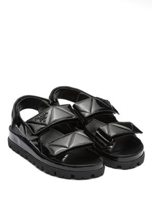 Кожаные сандалии Prada черные