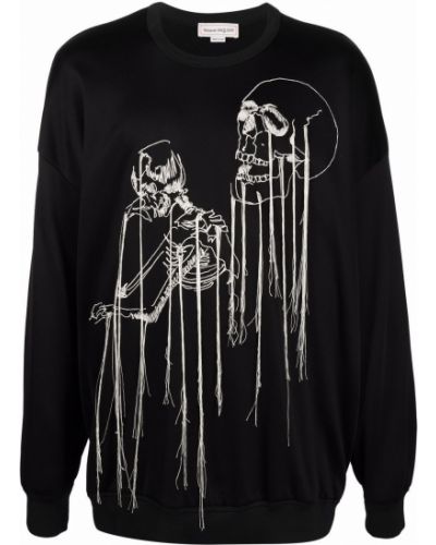 Trykt sweatshirt Alexander Mcqueen svart