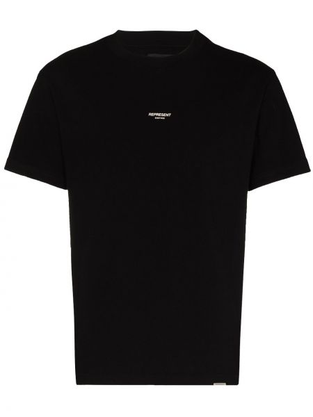 Camiseta de cuello redondo Represent negro