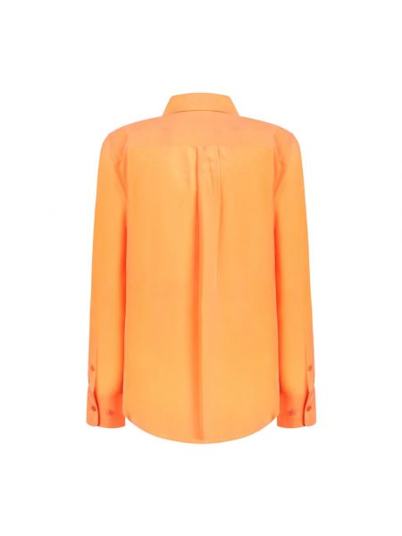 Camisa de seda slim fit Equipment naranja