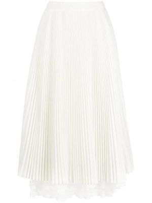 Plisované midi sukně Ermanno Scervino bílé