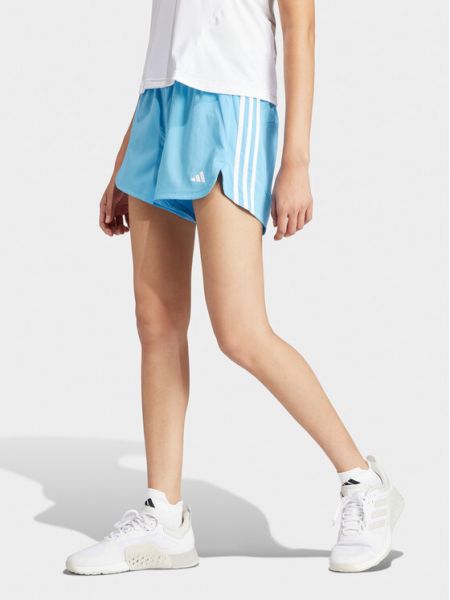 Csíkos sport rövidnadrág Adidas kék
