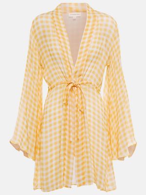 Kockované šaty Alexandra Miro žltá