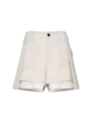 Shorts en laine Sacai blanc