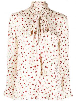 Блуза на цветя с принт Khaite бяло