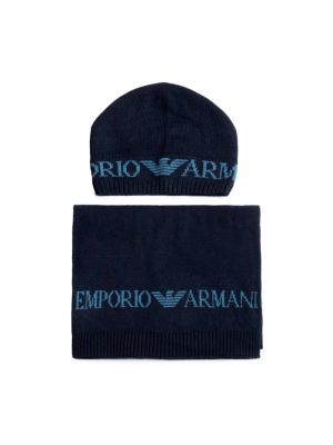 Czapka Emporio Armani niebieska