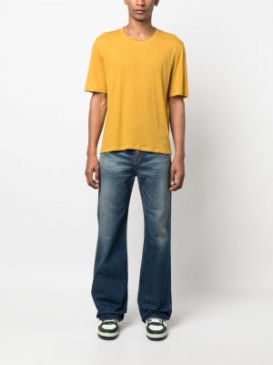 T-krekls ar apaļu kakla izgriezumu Saint Laurent dzeltens