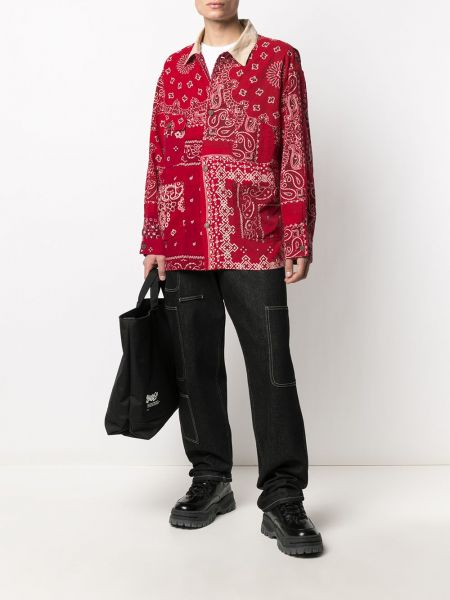 Camisa de cachemir con estampado con estampado de cachemira Readymade rojo