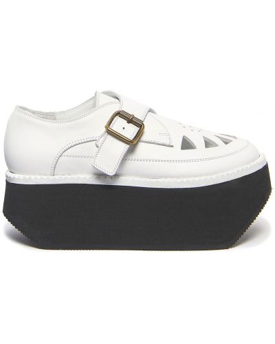 Kožené loafersy na platforme Vivienne Westwood biela