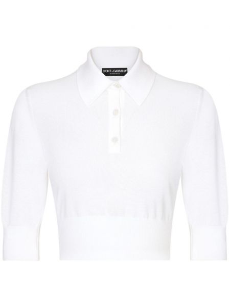 Poloshirt Dolce & Gabbana hvid