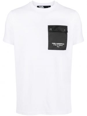 T-shirt con stampa Karl Lagerfeld bianco